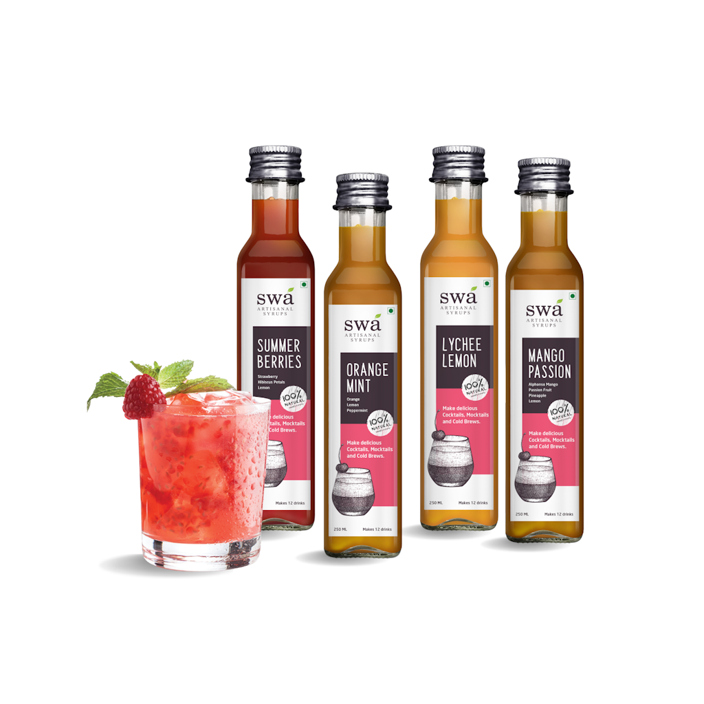 Pack of 4 Mojito Mocktail Syrup Combo for Kids 